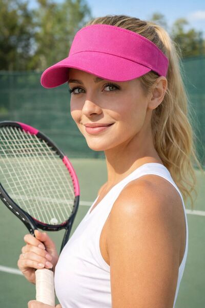 BALIENTE Pălărie de damă Tenisci cu vizor deschis, ajustabilă, fucsia, bumbac...