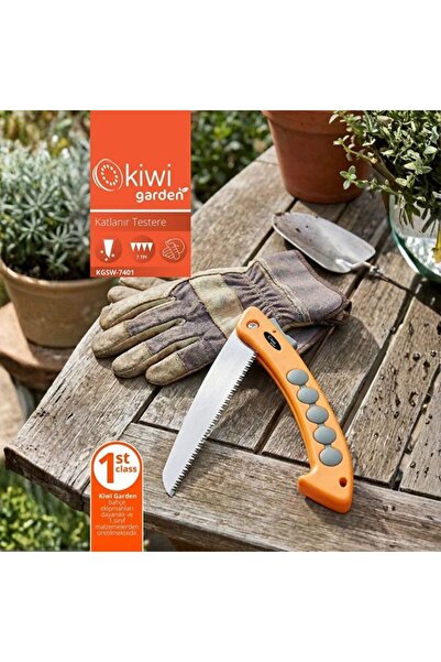 Kiwi Garden KGSW-7401 Katlanır Budama Testeresi Yüksek Karbon Çelik Bıçak 7TP...
