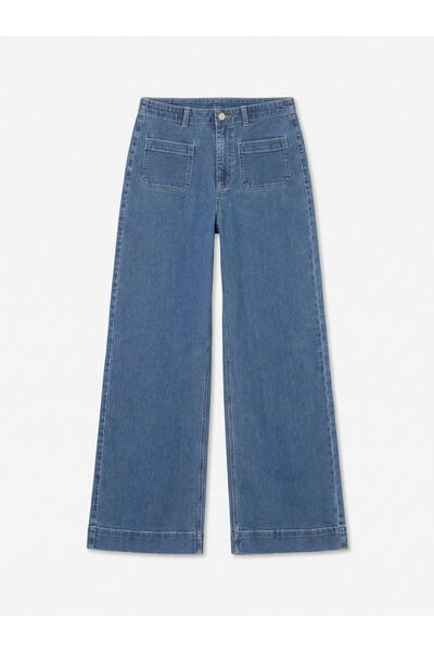 Vero Moda Weit geschnitten VMKAYLA Hohe Taille Weiter Beinschnitt Jeans