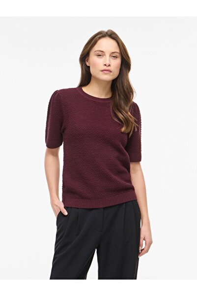 VILA Strickoberteil Kurzärmeliges