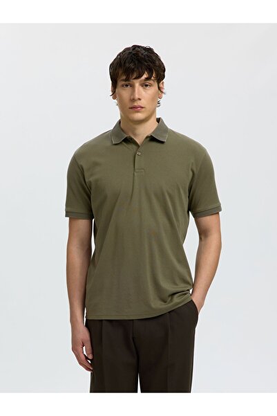 SELECTED Polohemd aus Strick Kurzarm