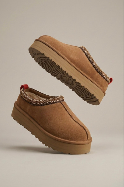 beelleshoe أحذية نصفية نسائية/للفتيات من LUVIA مصنوعة من جلد الغزال الداخلي ذ...