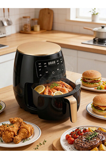 Generic 6L Air Fryer - Digital Interface, 8 Preset Functions, Touch Screen, R...