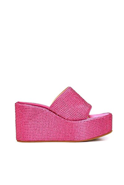 Sofia Baldi Fuchsia Satin Women's Heeled Slippers - Tyr