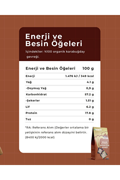 NUSTİL Glutensiz Ve Organik Karabuğday Gevreği 250g