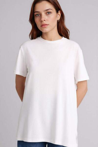 DeFacto Regular Fit Crew Neck Short Sleeve Tunic F9798Ax25Hs