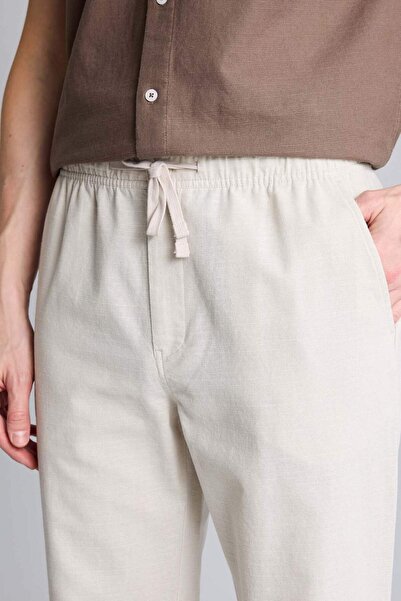 DeFacto 100% Cotton Regular Fit Elastic Waist Trousers D2671Ax26Sm