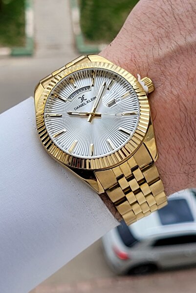 Daniel Klein Gold Color Gift Packaged Men's Wristwatch