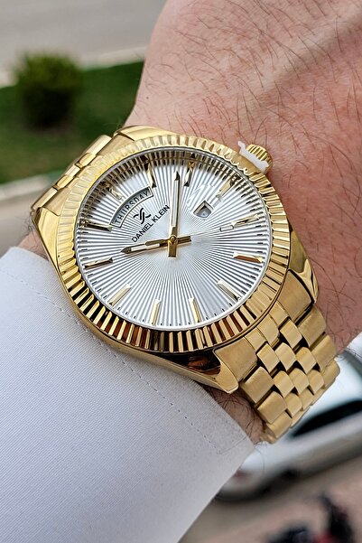 Daniel Klein Gold Color Adjustable Cord Men's Wristwatch