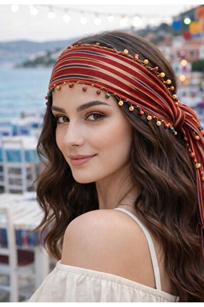 ASYA PAZARLAMA Karadeniz Banada, Keşan cu mărgele de lemn, eșarfe, șaluri, be...