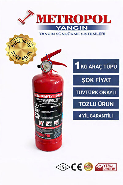 Genel Markalar METROPOL ELİT YANGIN 1 KG ARAÇ İÇİN UYUMLU KURU KİMYEVİ TOZLU ...