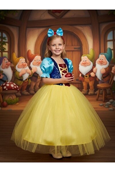 Okay Kız Çocuk Pamuk Prenses ve Rapunzel Kostümü