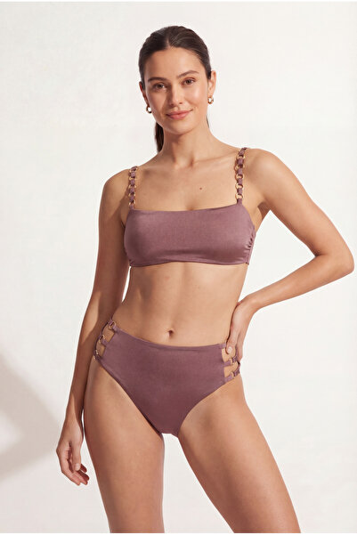 You.R by Nelson Ocean gold halka aksesuarlı yüksek bel bikini takımı