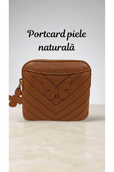 OEM Portcard piele naturală cu fermoar, suport carduri slim, card holder comp...