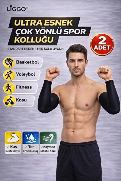 Liggo Çift Basketbol Kolluğu Voleybol Kolluğu Likralı Sporcu Kolluğu