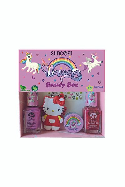 Suncoat Unicorn Beauty Box - Glitter Kitty - Su Bazlı Çocuk Ojesi Ve Çocuk Ki...