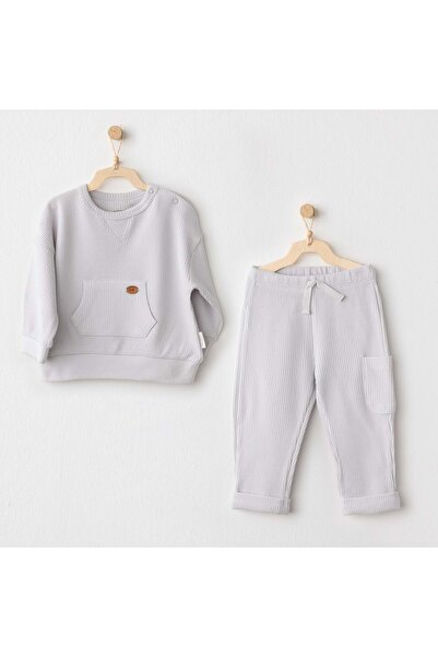 andywawa Baby Boy Suit Gray