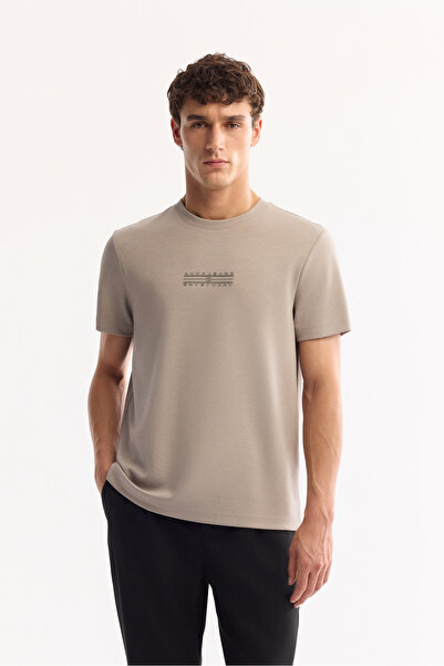 Avva Muška majica sa okruglim izrezom od viskoze sa mješavinom dvosmernog ras...