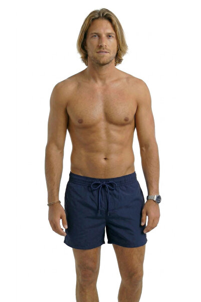 Miami Beach Erkek Lacivert Hızlı Kuruyan Kumaş Tek Arka Cepli Standart Boy Ma...