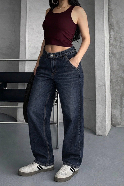 Heyya Γυναικείο παντελόνι με ψηλή μέση και Με τσέπες ραφές στο πίσω μέρος