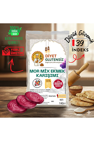 Glutensiz Mor Mix Ekmek Karışımı 1 kg – Renkli Ekmek ve Hamur Tarifleri İçin