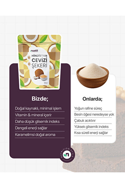 NUSTİL Hindistan Cevizi Şekeri 340 gr
