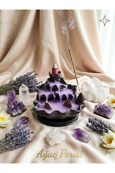 Ağaç Perisi Tütsülük-geri Akışlı Fengshuı Balıklı Tütsülük-bereket Çeşmesi-ba...