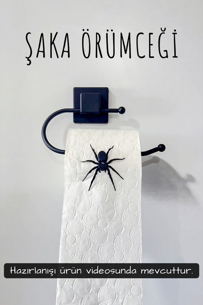 aysluka Şaka Örümceği 5 Adet, Tuvalet Kağıdı İçin Şaka Örümceği, 1 Nisan Şaka...