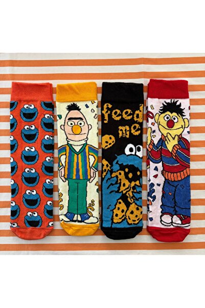 AL Bİ 90LIK Σετ με 90 κάλτσες με μοτίβο κινουμένων σχεδίων του Monster Elmola...