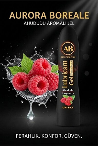 AuroraBoreale Premium Kayganlaştırıcı Jel Büyük Boy Ahududu Aromalı Su Bazlı Lubricant Gel