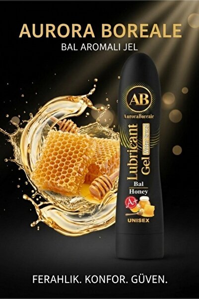 AuroraBoreale Premium Kayganlaştırıcı Jel Büyük Boy A+ Bal Aromalı Su Bazlı Lubricant Gel