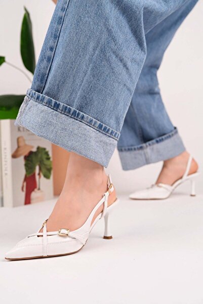 homiro حذاء نسائي ذو مقدمة مدببة وحزام متقاطع حذاء بكعب رفيع u بكعب ستيليتو -...