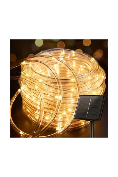 Dream Plus Hortum Kaplama  Solar Güneş Enerjili 10metre 100 Led Şerit Led Ayd...