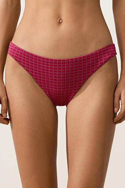 Oysho Geometrik jakarlı klasik bikini altı