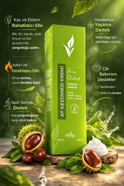 İlla Life At Kestanesi Ardıç Keklik Üzümü Çınar Yaprağı Özlü Kas İçin Rahatla...