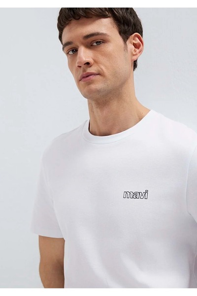 Mavi M0610360 Logo Printed T-Shirt Men's T-Shirt White