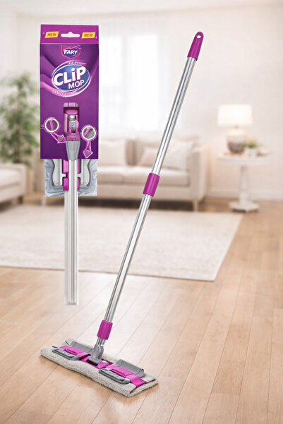 AREEN ممسحة مسطحة دوارة 360 درجة - جافة ورطبة، بتصميم مشبك