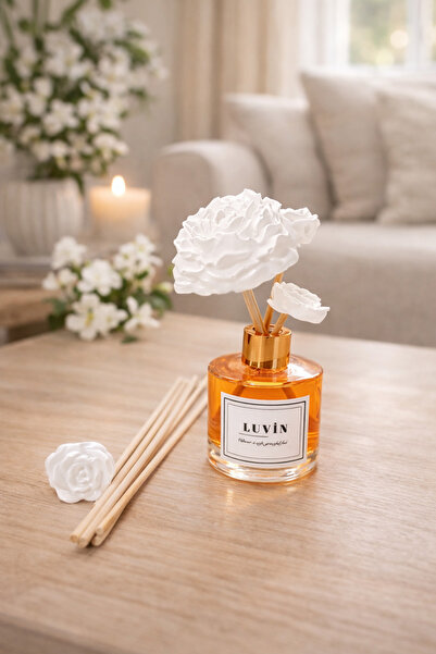 Luvinhome Yasemin Bambu Çubuklu Taş / Seramik Çiçek Oda Kokusu 50 ml
