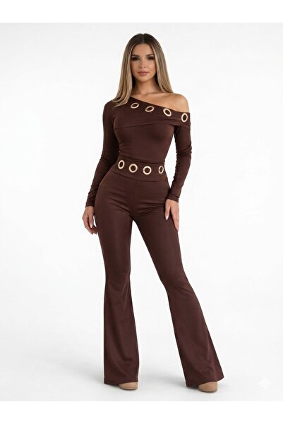 SHINE STYLE Design Ring Set Brown