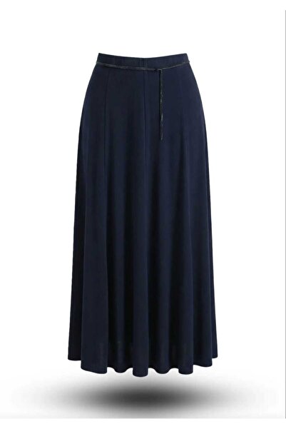 Nihomall20 Hesna Women's Safa Sandy Parted Skirt with Unlined Elastics