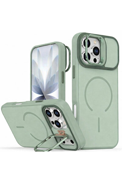 FABRON İphone 17 Pro Metal Kamera Standlı MagSafe Özellikli Mat Pastel Renkli...
