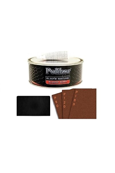 Polikor Plastik Tampon Macunu Siyah 400gr Siyah Macun Set