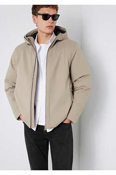 Mavi Khaki-Jacke mit Kapuze, lockere Passform / lockerer, bequemer Schnitt 01...