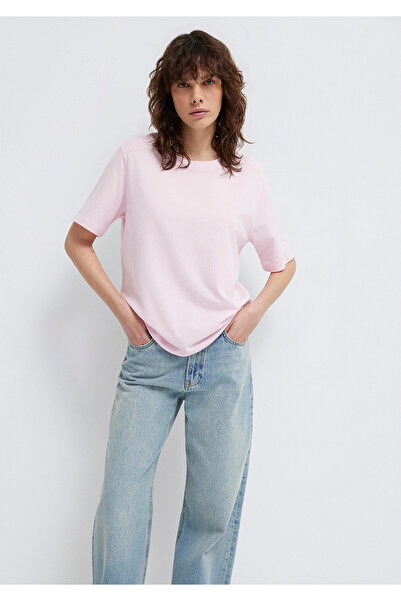 Mavi Crew Neck Pink Basic T-Shirt Regular Fit / Normal Cut 1600955-89200