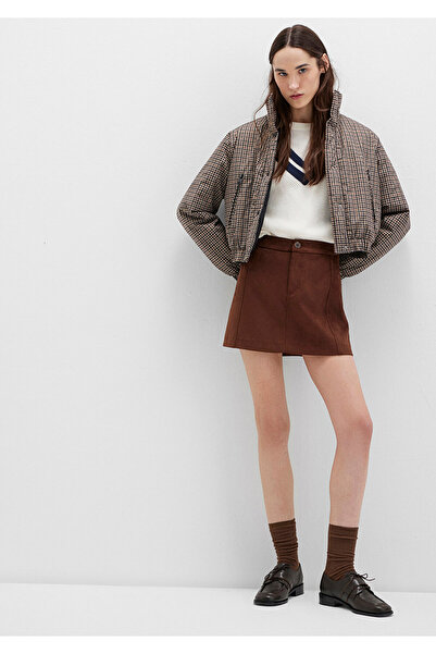 Mavi Faux Suede Brown Mini Skirt 1310782-70241