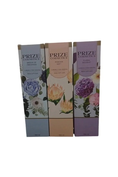 PRİZE Breeze of freshness-Powder soft-Floral Bouquet Bambu Çubuklu Oda Kokusu 100ml Avantajlı 3lü paket
