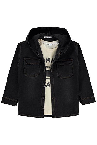 Civil Boys Hooded T-Shirt 6-9 Years Old Shirt - Gray 7-8 Years Old