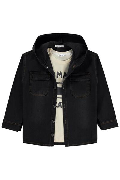 Civil Boys Tricou cu glugă pentru copii de 10-13 ani - Gri