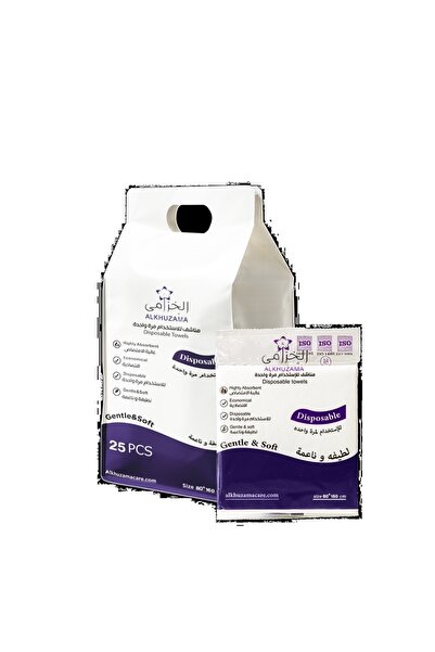 alkhuzama مناشف ورقية للاستخدام مرة واحدة، ناعمة ولطيفة، مقاس 80 × 160 سم (25...