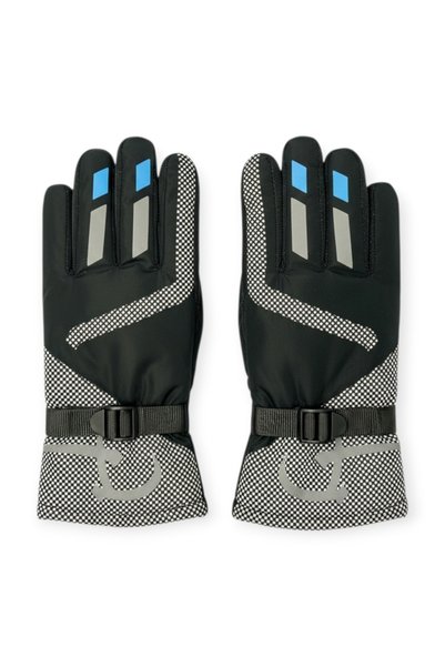 Mustran Furry Children's Windproof Snow Ski Winter Gloves for Ages 7-10